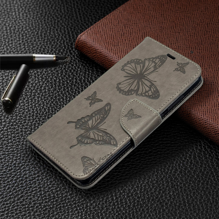 Embossing Two Butterflies Pattern Horizontal Flip PU Leather Case with Holder & Card Slot & Wallet & Lanyard, For Xiaomi Redmi  8