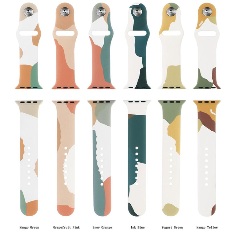 Morandi Series Contrast Color Silicone Replacement Watchband For Apple Watch Series, 7 41mm / 6&SE&5&4 40mm / 3&2&1 38mm, 7 45mm / 6&SE&5&4 44mm / 3&2&1 42mm