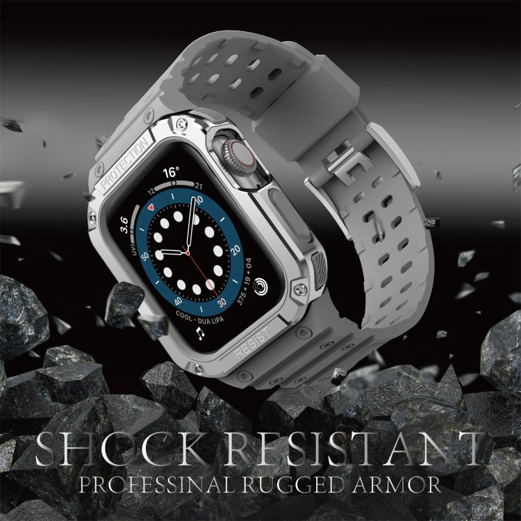 Silicone Integrated Replacement Strap Watchband For Apple Watch Series, 7 41mm / 6&SE&5&4 40mm / 3&2&1 38mm, 7 45mm / 6&SE&5&4 44mm / 3&2&1 42mm