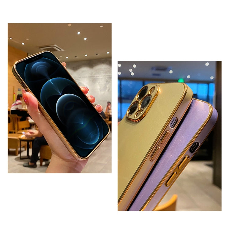 Electroplating Metal Frame Precise Hole TPU Protective Case, For iPhone 13 Pro