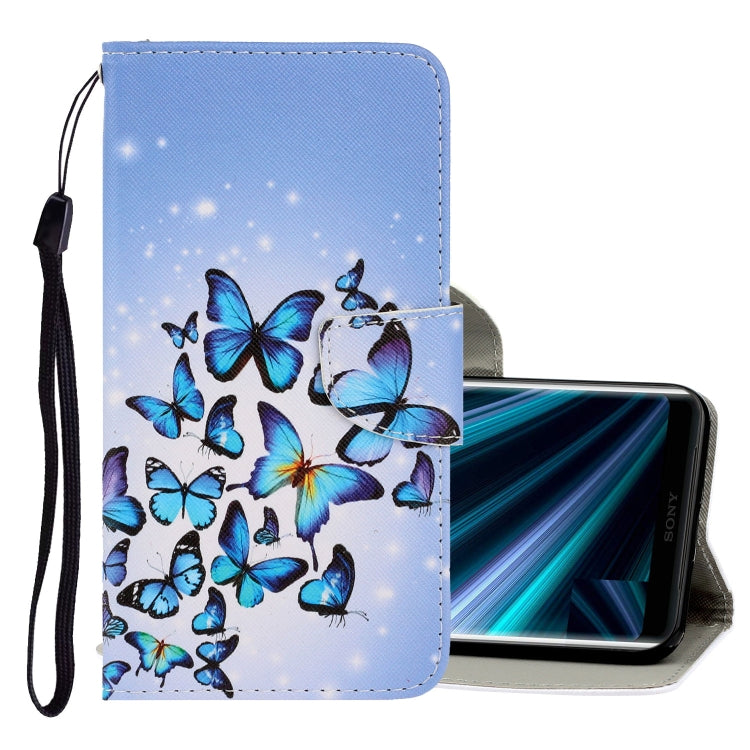3D Colored Drawing Horizontal Flip PU Leather Case with Holder & Card Slots & Wallet