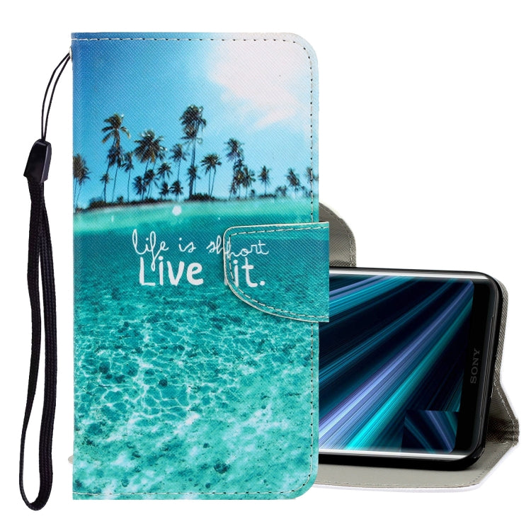 3D Colored Drawing Horizontal Flip PU Leather Case with Holder & Card Slots & Wallet