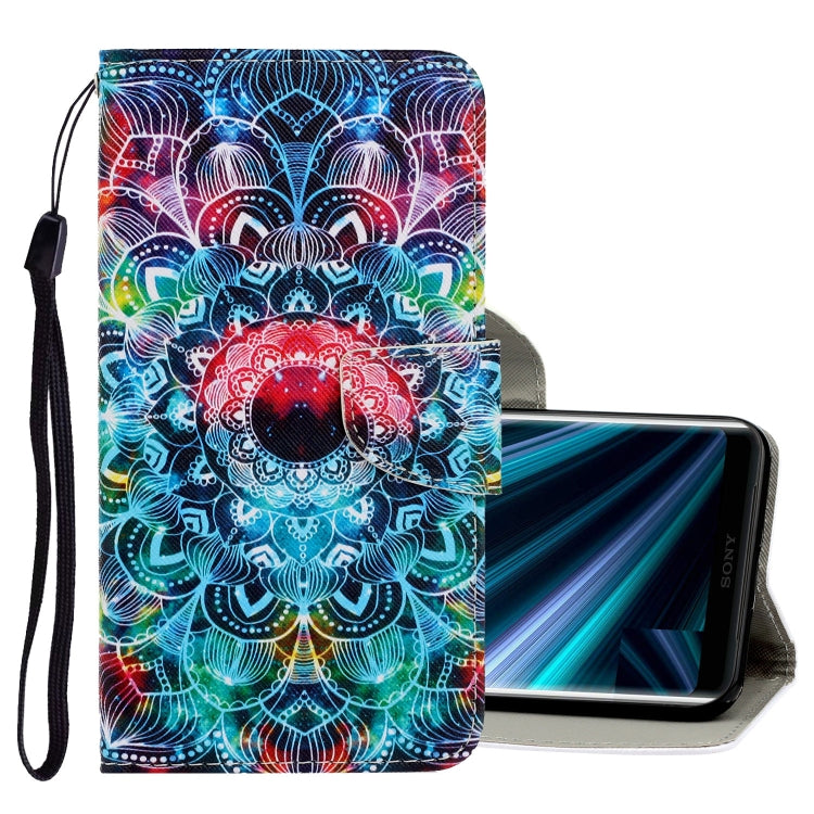 3D Colored Drawing Horizontal Flip PU Leather Case with Holder & Card Slots & Wallet