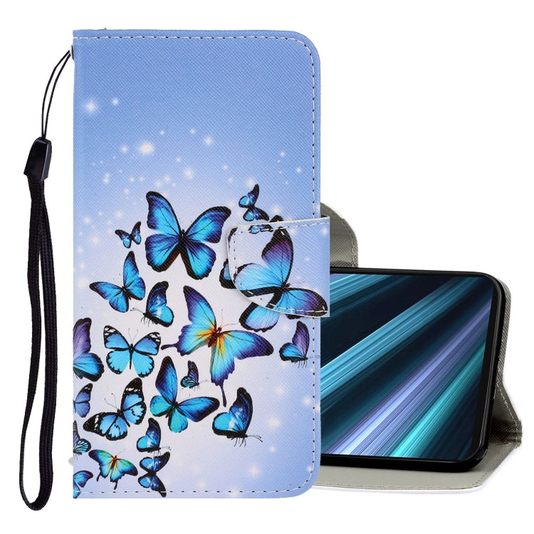 3D Colored Drawing Horizontal Flip PU Leather Case with Holder & Card Slots & Wallet