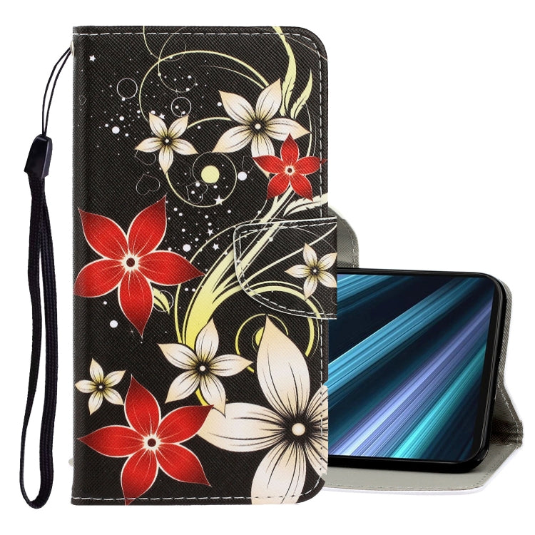 3D Colored Drawing Horizontal Flip PU Leather Case with Holder & Card Slots & Wallet