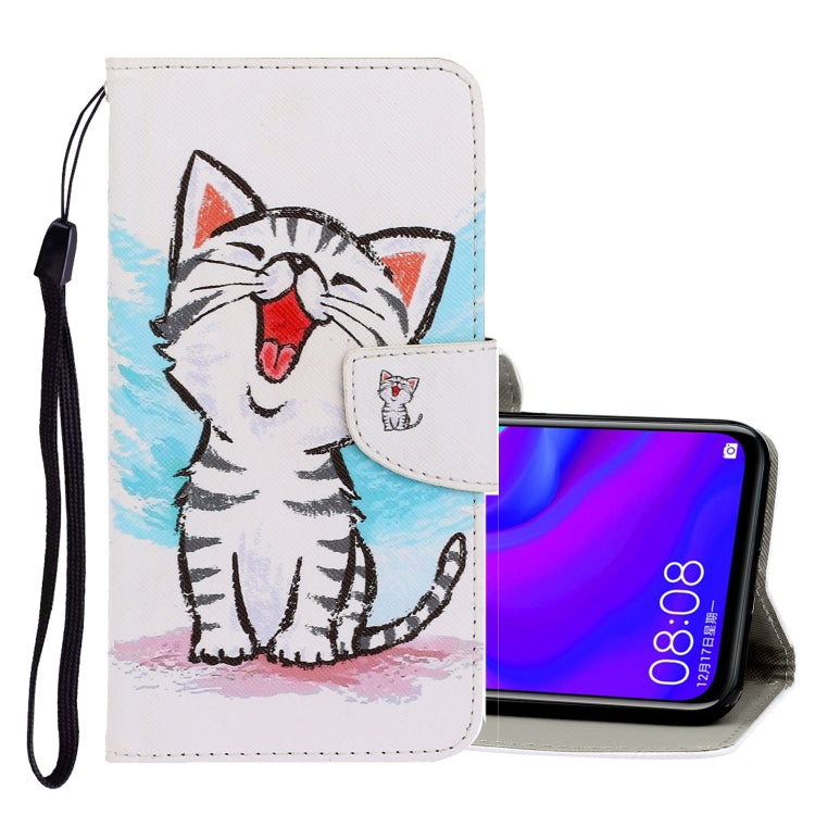 3D Colored Drawing Horizontal Flip PU Leather Case with Holder & Card Slots & Wallet