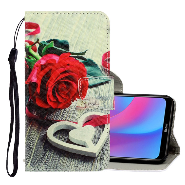 3D Colored Drawing Horizontal Flip PU Leather Case with Holder & Card Slots & Wallet