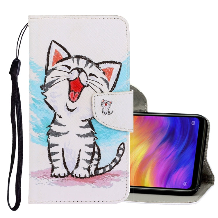 3D Colored Drawing Horizontal Flip PU Leather Case with Holder & Card Slots & Wallet