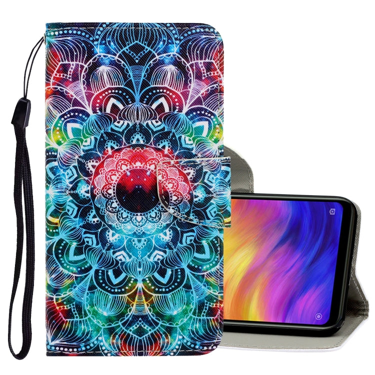 3D Colored Drawing Horizontal Flip PU Leather Case with Holder & Card Slots & Wallet