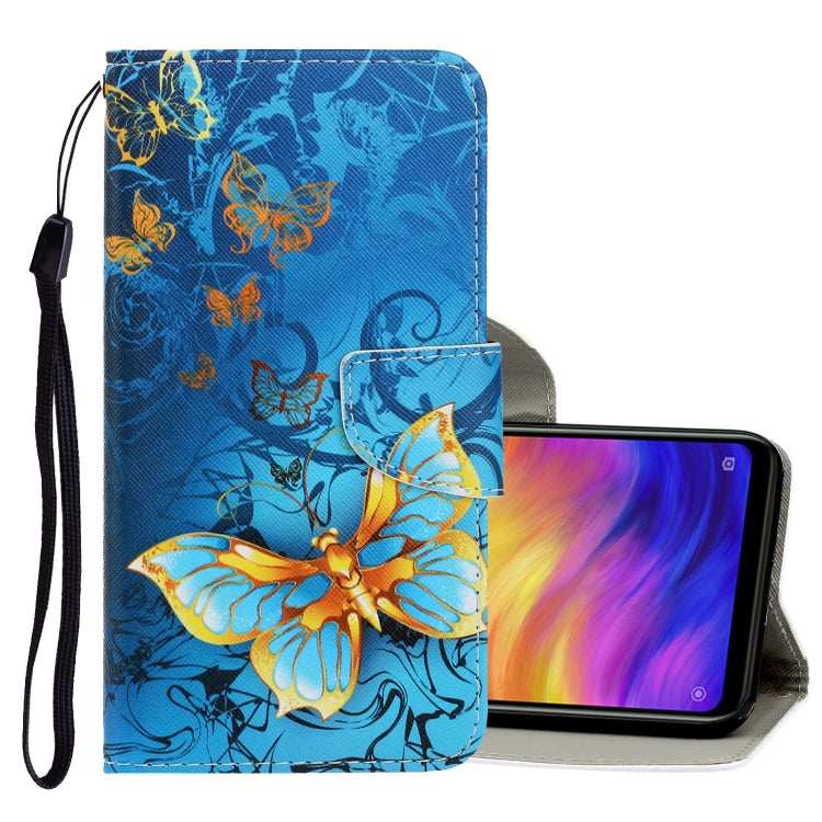 3D Colored Drawing Horizontal Flip PU Leather Case with Holder & Card Slots & Wallet