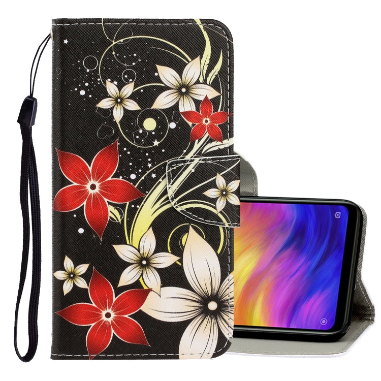 3D Colored Drawing Horizontal Flip PU Leather Case with Holder & Card Slots & Wallet