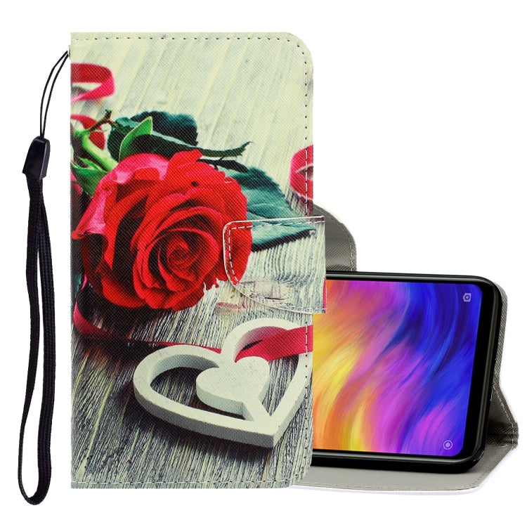 3D Colored Drawing Horizontal Flip PU Leather Case with Holder & Card Slots & Wallet