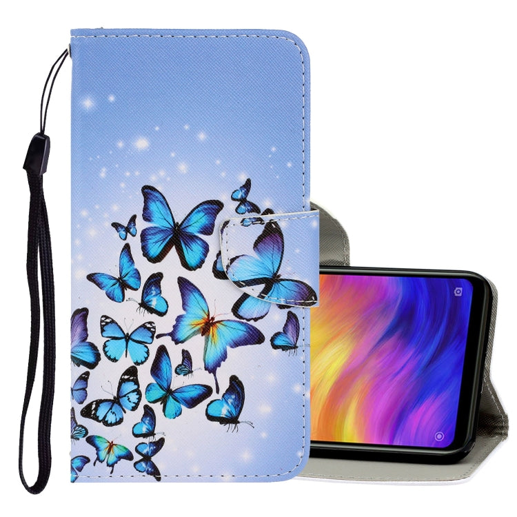 3D Colored Drawing Horizontal Flip PU Leather Case with Holder & Card Slots & Wallet