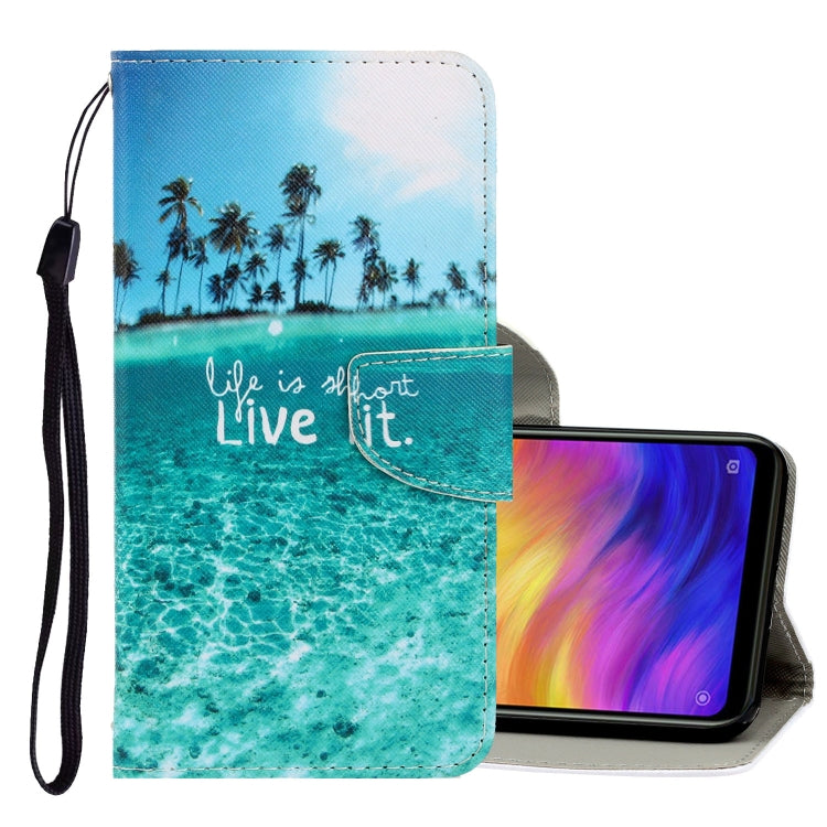 3D Colored Drawing Horizontal Flip PU Leather Case with Holder & Card Slots & Wallet