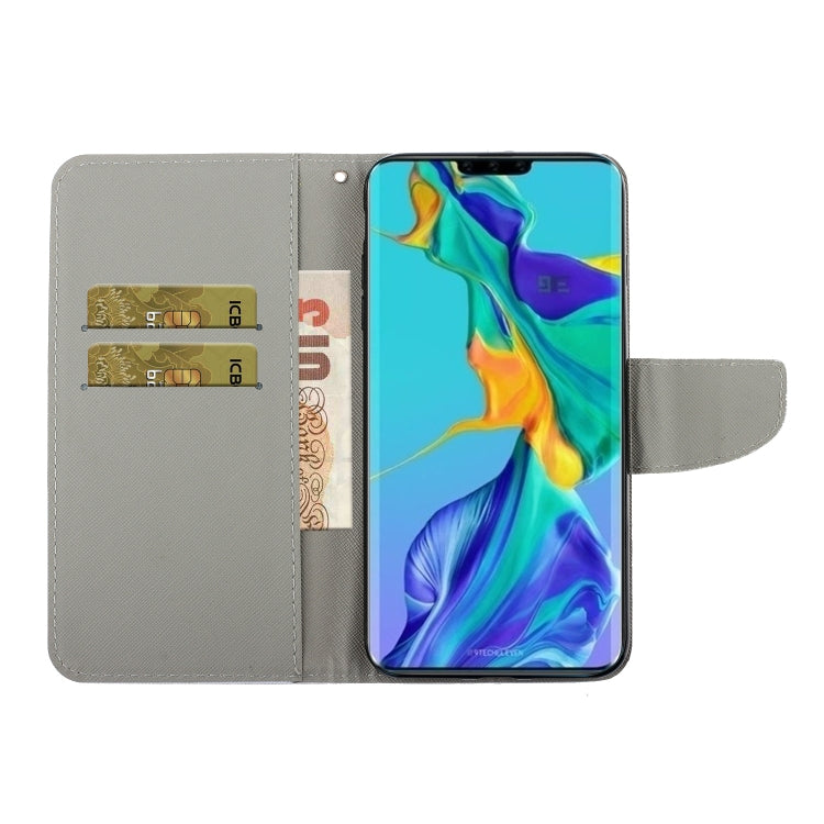 3D Colored Drawing Horizontal Flip PU Leather Case with Holder & Card Slots & Wallet