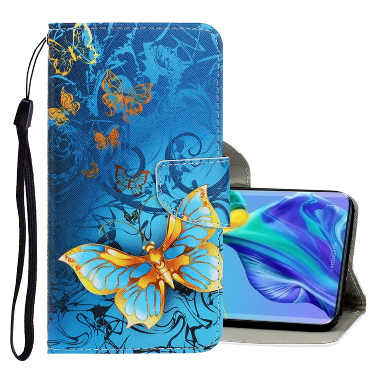 3D Colored Drawing Horizontal Flip PU Leather Case with Holder & Card Slots & Wallet