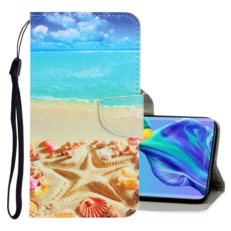 3D Colored Drawing Horizontal Flip PU Leather Case with Holder & Card Slots & Wallet