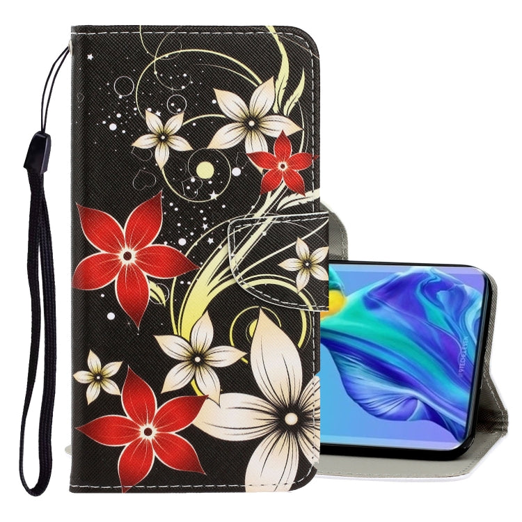 3D Colored Drawing Horizontal Flip PU Leather Case with Holder & Card Slots & Wallet