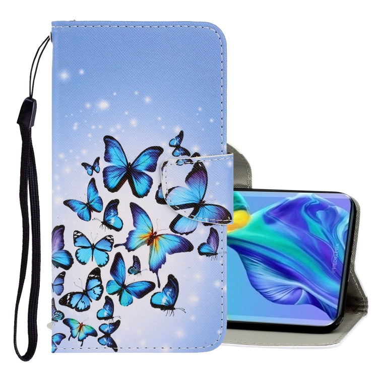 3D Colored Drawing Horizontal Flip PU Leather Case with Holder & Card Slots & Wallet