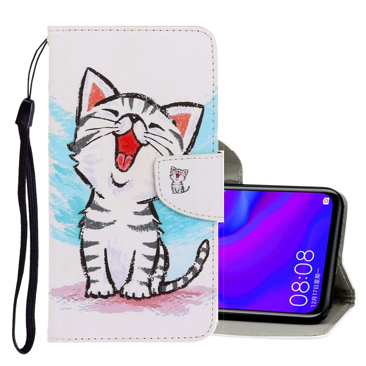 3D Colored Drawing Horizontal Flip PU Leather Case with Holder & Card Slots & Wallet