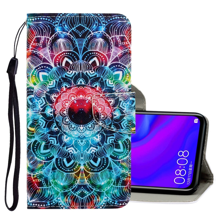 3D Colored Drawing Horizontal Flip PU Leather Case with Holder & Card Slots & Wallet