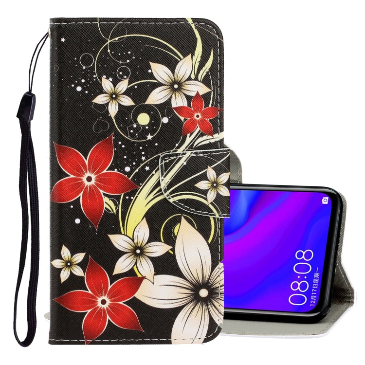 3D Colored Drawing Horizontal Flip PU Leather Case with Holder & Card Slots & Wallet