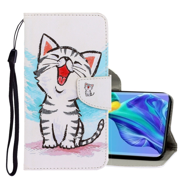 3D Colored Drawing Horizontal Flip PU Leather Case with Holder & Card Slots & Wallet