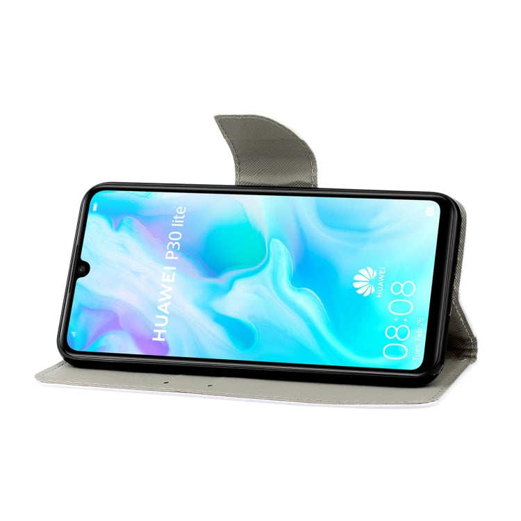 3D Colored Drawing Horizontal Flip PU Leather Case with Holder & Card Slots & Wallet