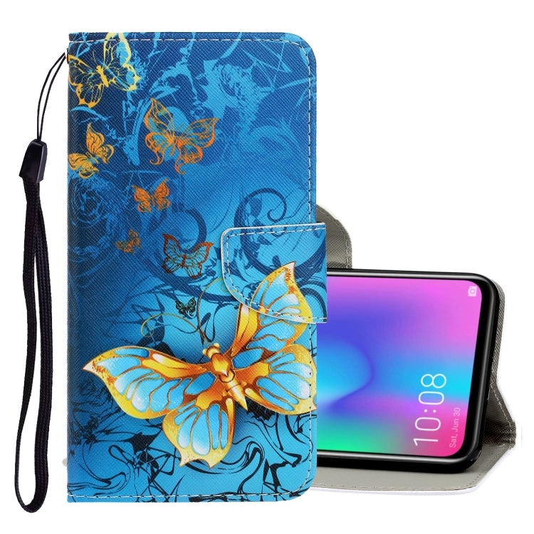 3D Colored Drawing Horizontal Flip PU Leather Case with Holder & Card Slots & Wallet