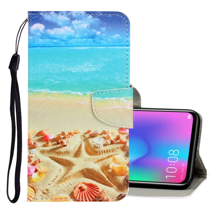 3D Colored Drawing Horizontal Flip PU Leather Case with Holder & Card Slots & Wallet