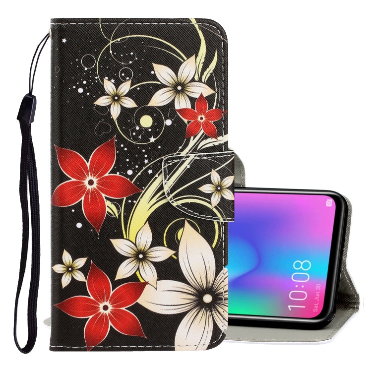 3D Colored Drawing Horizontal Flip PU Leather Case with Holder & Card Slots & Wallet