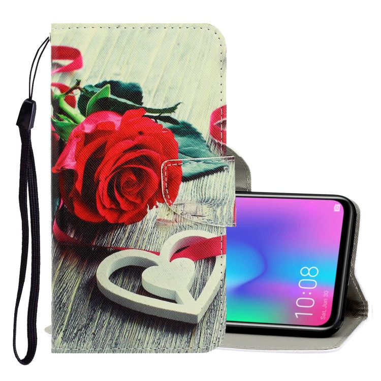 3D Colored Drawing Horizontal Flip PU Leather Case with Holder & Card Slots & Wallet