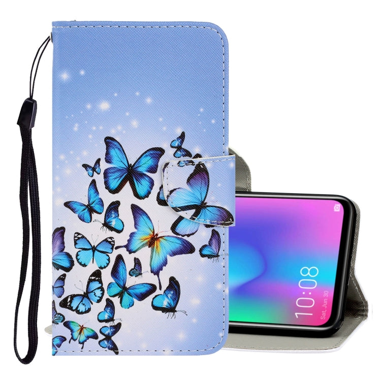 3D Colored Drawing Horizontal Flip PU Leather Case with Holder & Card Slots & Wallet