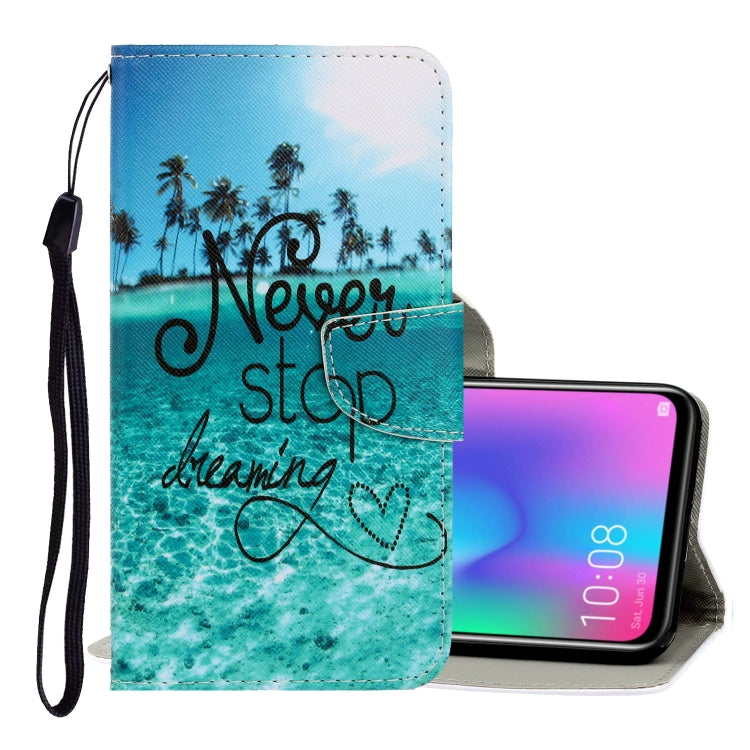 3D Colored Drawing Horizontal Flip PU Leather Case with Holder & Card Slots & Wallet