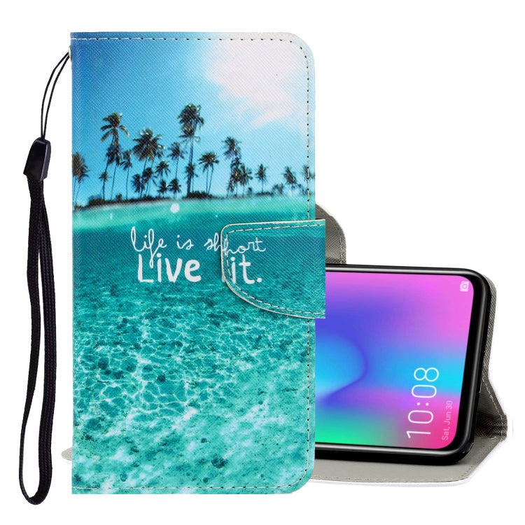 3D Colored Drawing Horizontal Flip PU Leather Case with Holder & Card Slots & Wallet