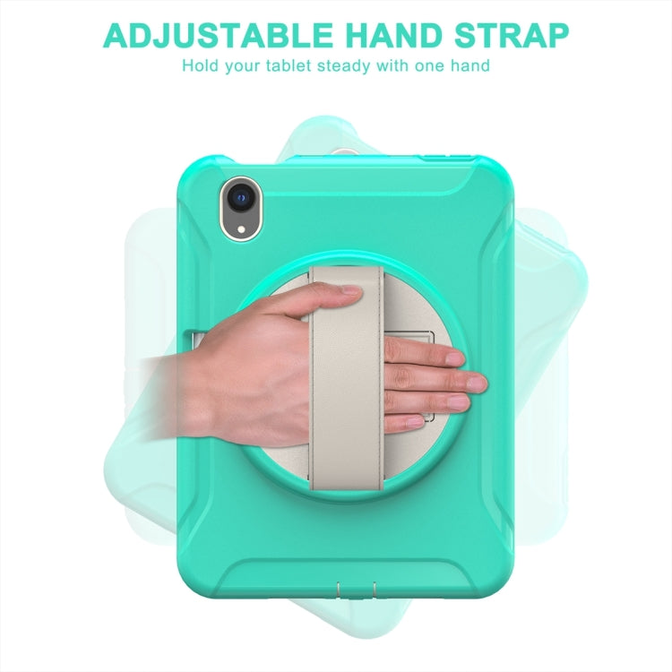 Étui de protection rotatif à 360 degrés en PC et TPU avec support et dragonne, pour iPad mini 6/mini 2024