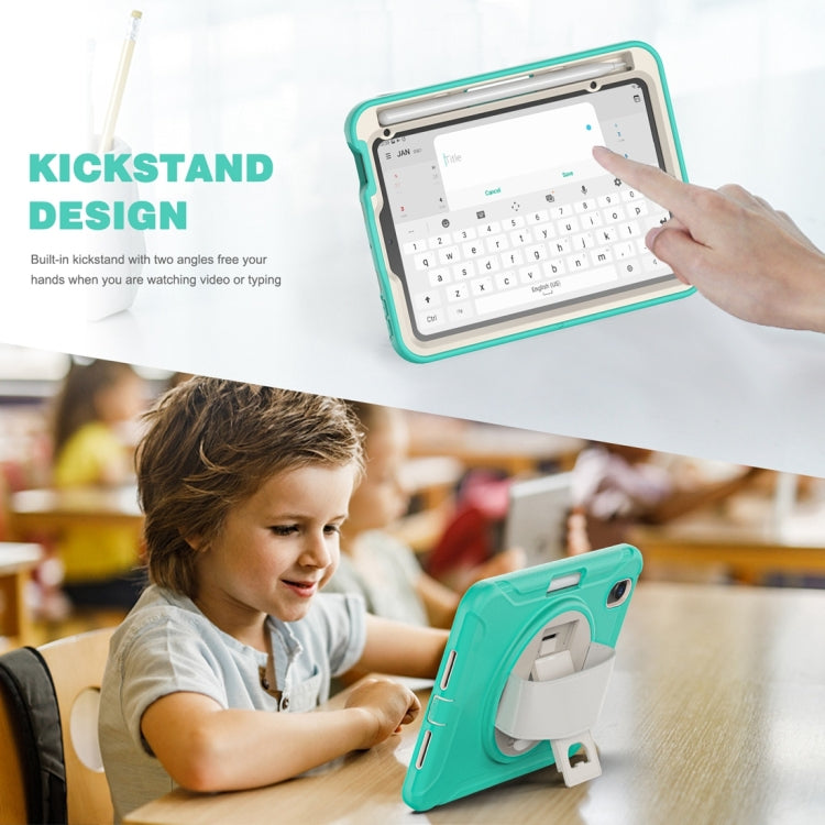 Étui de protection rotatif à 360 degrés en PC et TPU avec support et dragonne, pour iPad mini 6/mini 2024