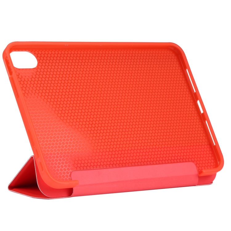 Étui en cuir TPU à rabat horizontal pliable en 3 parties avec support, pour iPad mini 6 / mini 2024, pour iPad mini 6