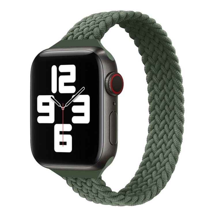 Small Waist Single Loop Nylon Braid Replacement Watchband For Apple Watch Series 7 41mm / 6&SE&5&4 40mm / 3&2&1 38mm, S 135mm, M 145mm