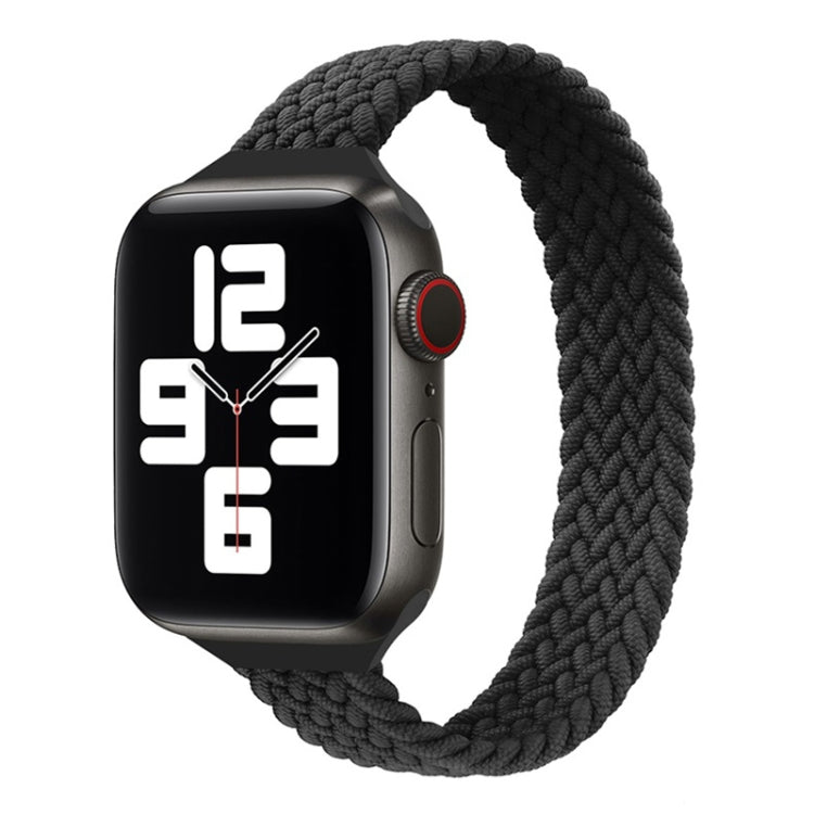 Small Waist Single Loop Nylon Braid Replacement Watchband For Apple Watch Series 7 41mm / 6&SE&5&4 40mm / 3&2&1 38mm, L 155mm