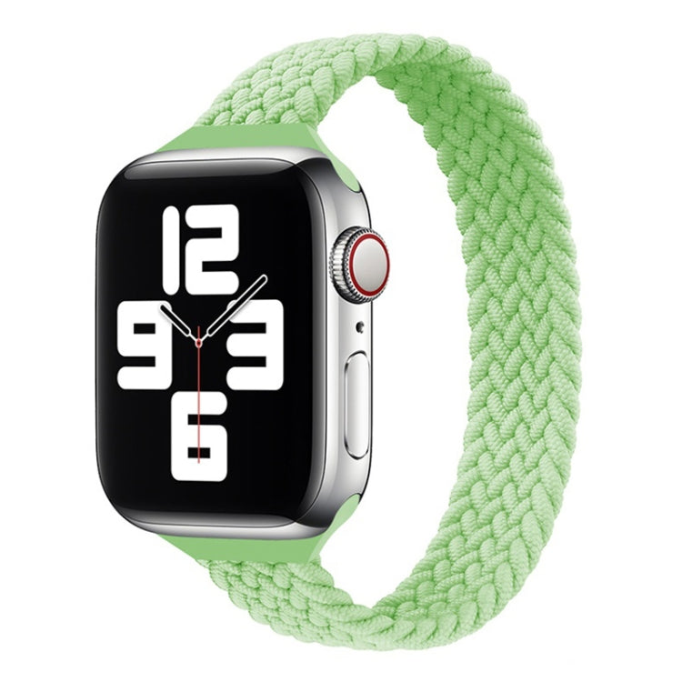 Small Waist Single Loop Nylon Braid Replacement Watchband For Apple Watch Series 7 41mm / 6&SE&5&4 40mm / 3&2&1 38mm, L 155mm