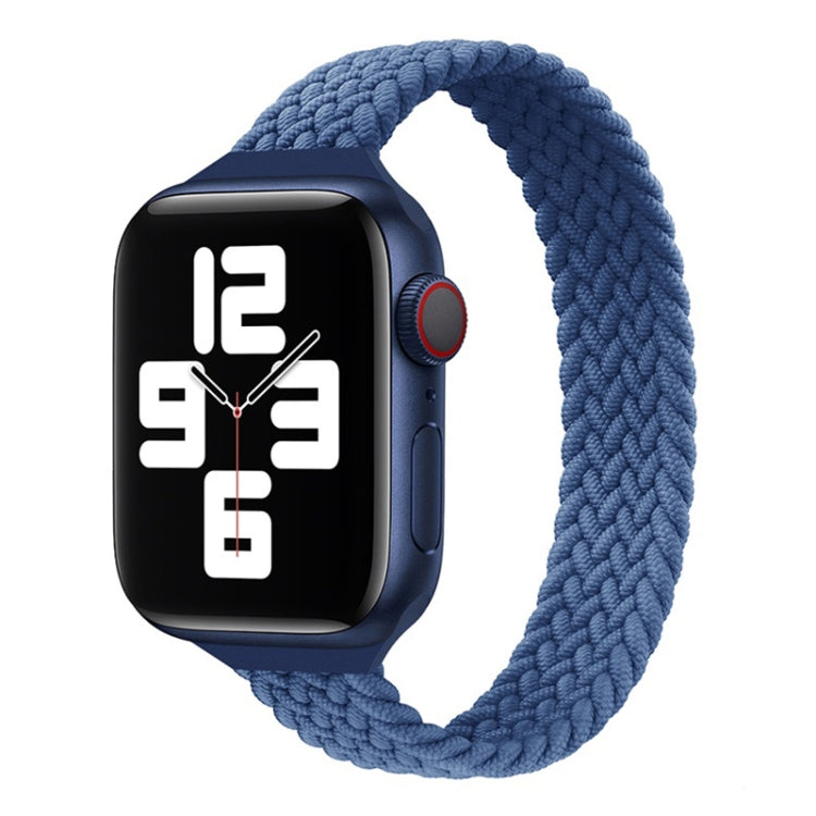 Small Waist Single Loop Nylon Braid Replacement Watchband For Apple Watch Series 7 41mm / 6&SE&5&4 40mm / 3&2&1 38mm, L 155mm