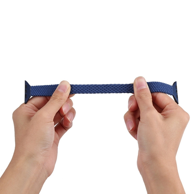 Small Waist Single Loop Nylon Braid Replacement Watchband For Apple Watch Series 7 41mm / 6&SE&5&4 40mm / 3&2&1 38mm, L 155mm