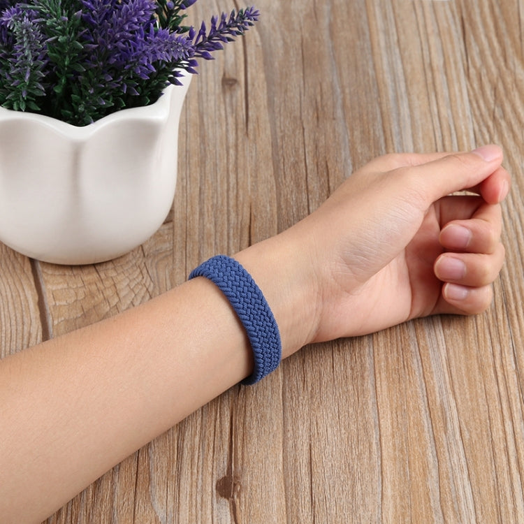 Small Waist Single Loop Nylon Braid Replacement Watchband For Apple Watch Series 7 41mm / 6&SE&5&4 40mm / 3&2&1 38mm, L 155mm