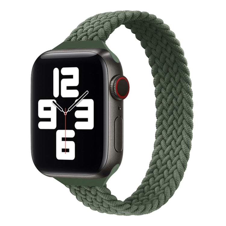 Small Waist Single Loop Nylon Braid Replacement Watchband For Apple Watch Series 7 45mm / 6&SE&5&4 44mm / 3&2&1 42mm, S 145mm, M 155mm