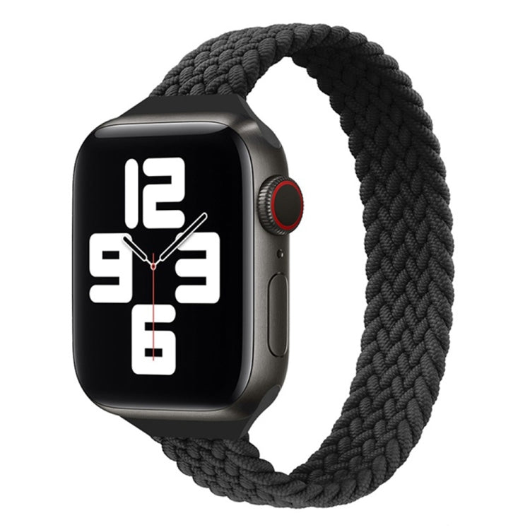 Small Waist Single Loop Nylon Braid Replacement Watchband For Apple Watch Series 7 45mm / 6&SE&5&4 44mm / 3&2&1 42mm, L 165mm