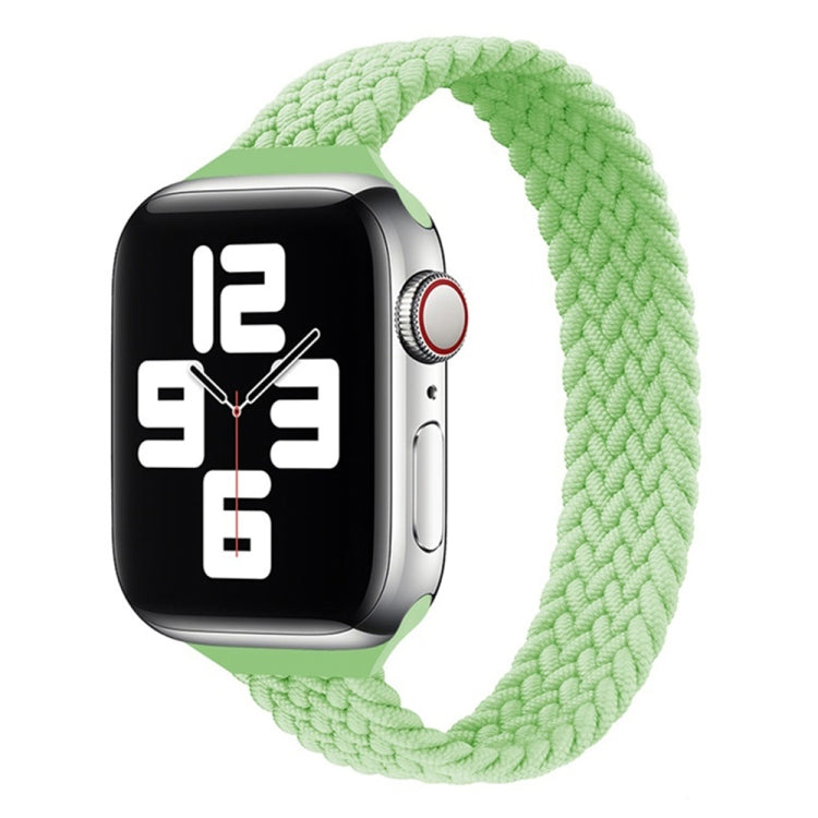 Small Waist Single Loop Nylon Braid Replacement Watchband For Apple Watch Series 7 45mm / 6&SE&5&4 44mm / 3&2&1 42mm, L 165mm