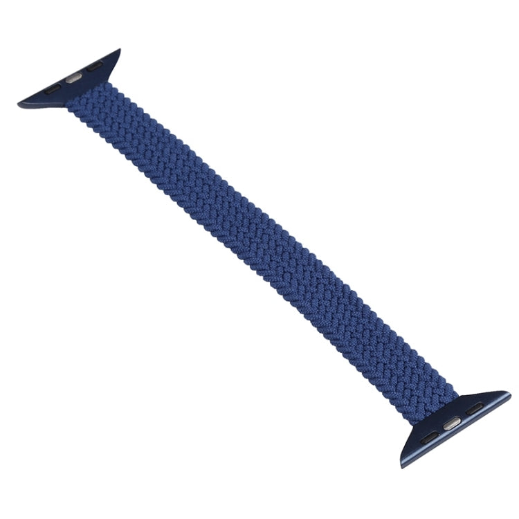 Small Waist Single Loop Nylon Braid Replacement Watchband For Apple Watch Series 7 45mm / 6&SE&5&4 44mm / 3&2&1 42mm, L 165mm