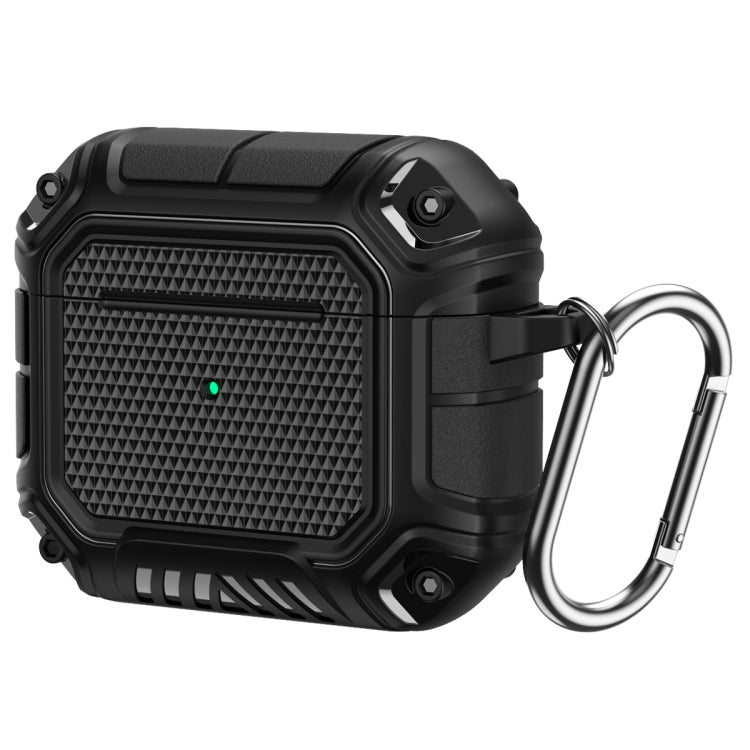 Étui de protection pour écouteurs AirPods 3 en TPU et PC Diamond Shield Mecha avec crochet