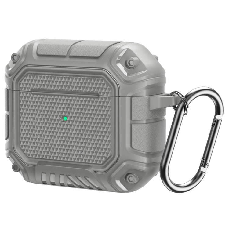 Étui de protection pour écouteurs AirPods 3 en TPU et PC Diamond Shield Mecha avec crochet